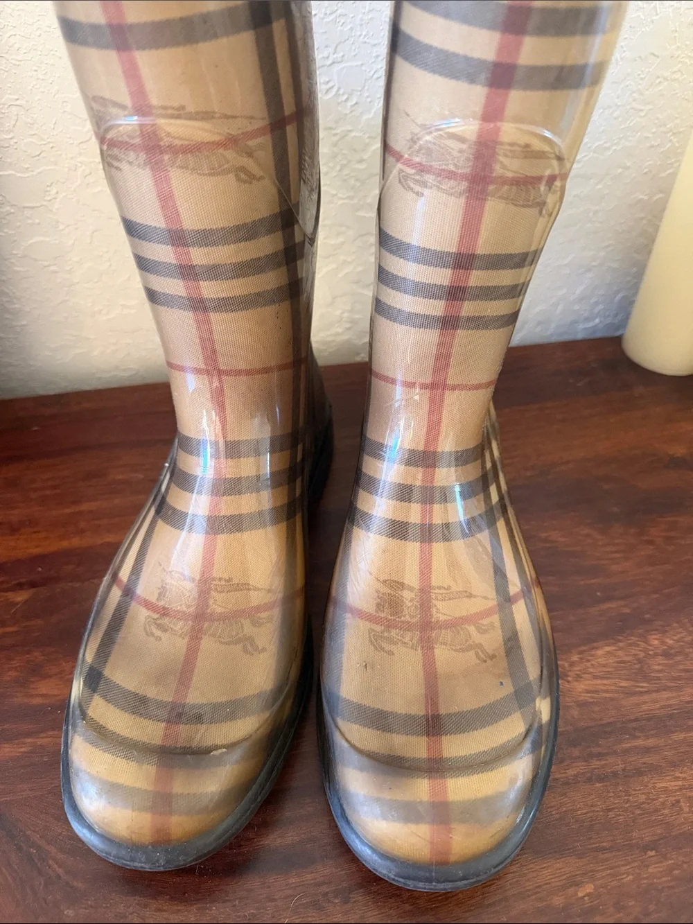 Burberry rain boots